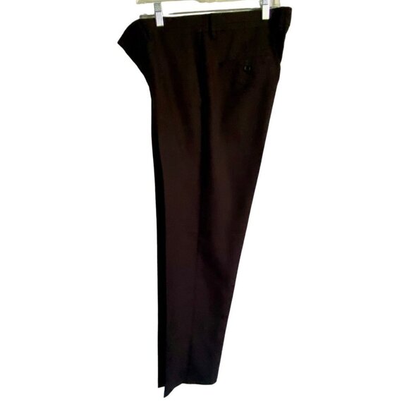 Haggar Slim Straight All Day Comfort Black Polyester Pants Men's Size 34 x 32 - Picture 3 of 6